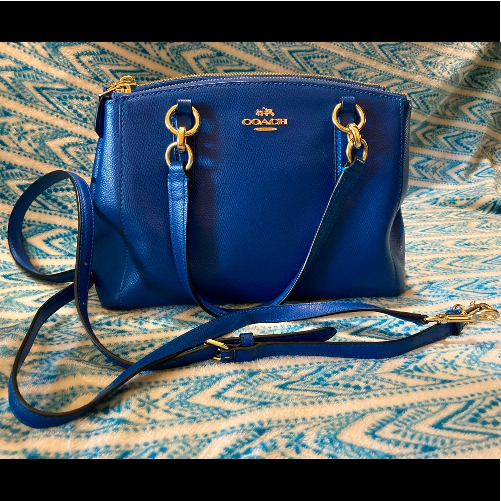 Blue coach purse